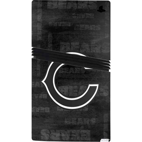 NFL Chicago Bears Black & White PS5 Pro Console Skin
